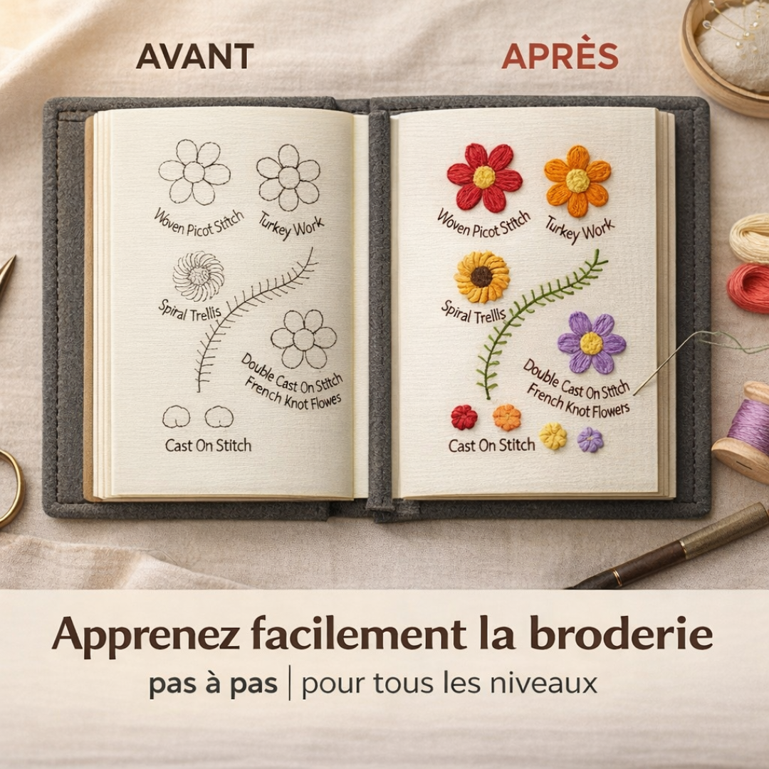 Livre de Broderie Luvixia – Le rituel apaisant à créer de tes mains